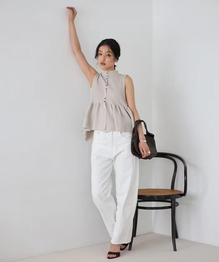 Japan Made Whole Garment Peplum Vest