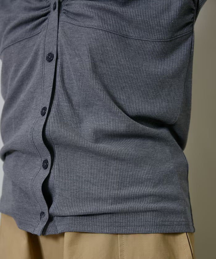 Layered-style V-neck cardigan limited edition