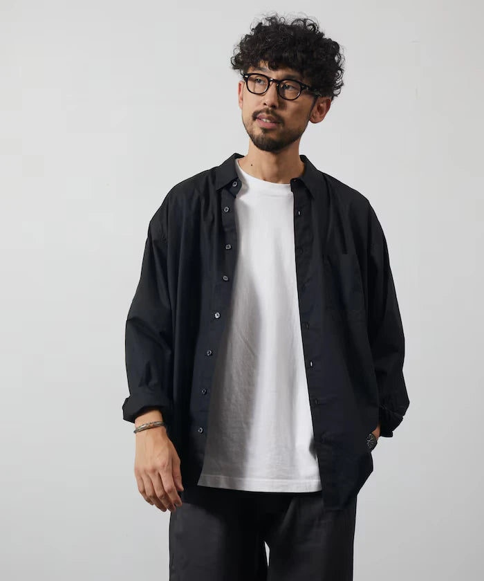 <New Color Added> Relaxed Fit Broad Shirt / Regular Collar / Long Sleeve