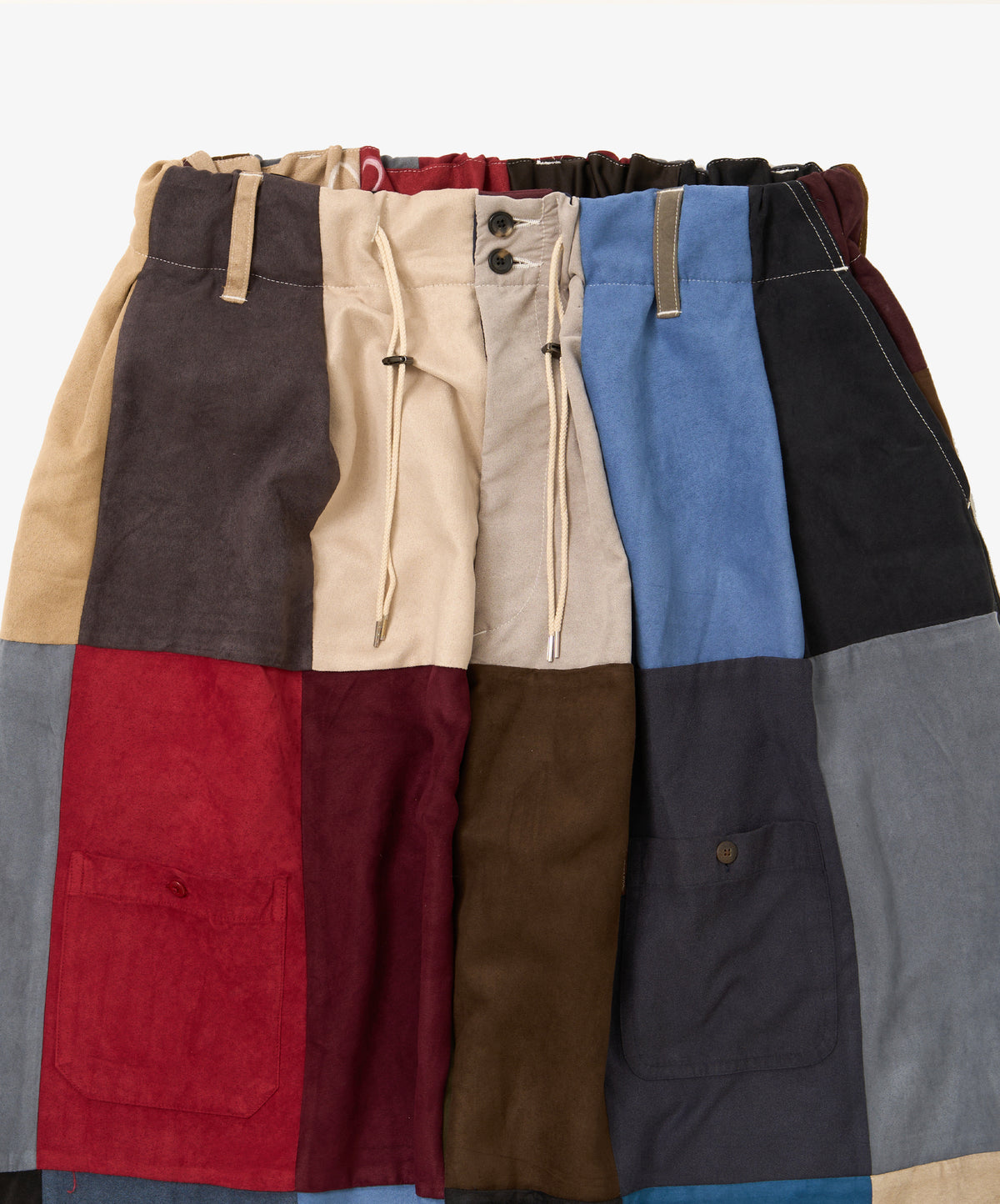 circular pants faux suede two