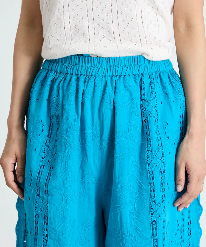 Cutwork Embroidered Easy Pants