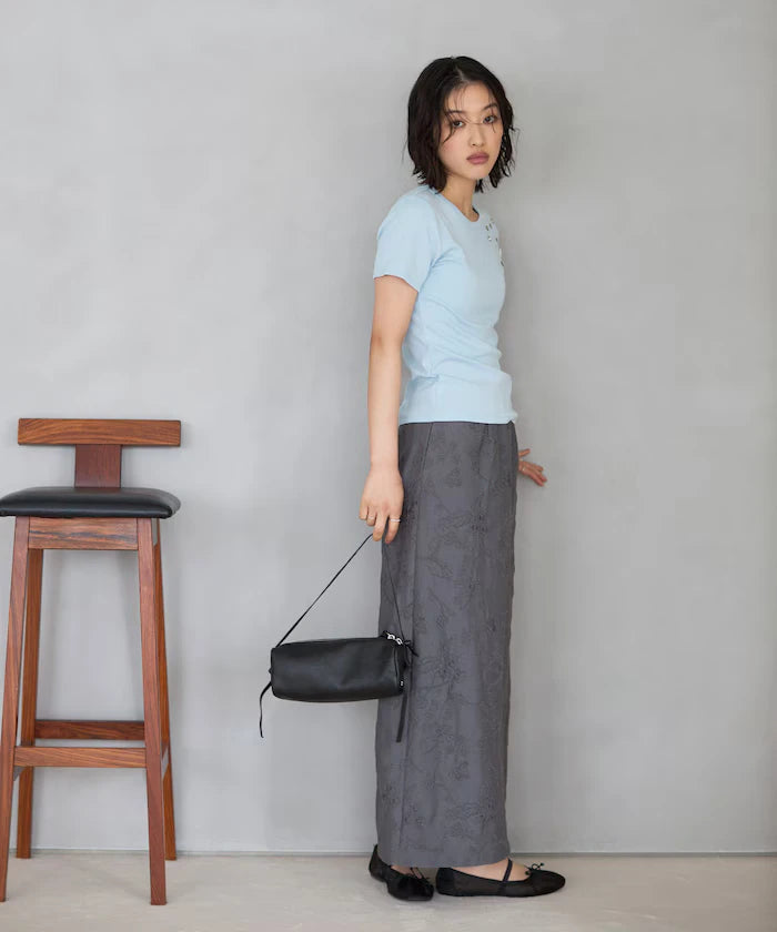 Many Button Cotton Modal Short Sleeve T-Shirt