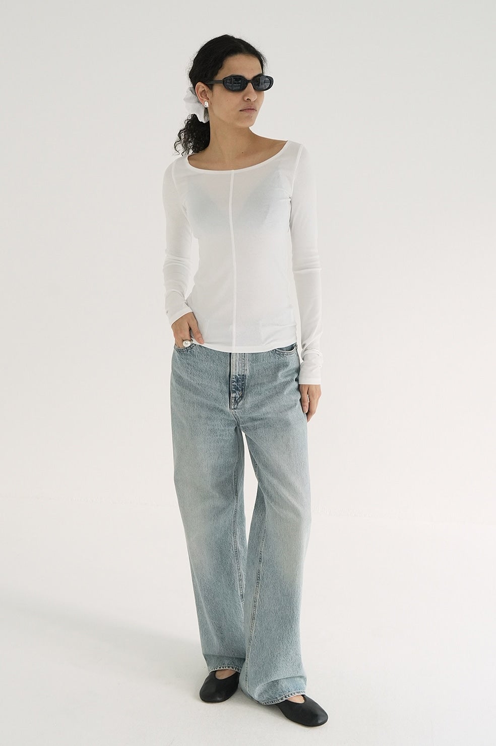 DEEP NECK LADY TOPS