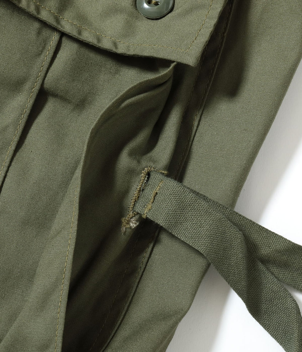 TROUSERS, MEN'S, COTTON WIND RESISTANT POPLIN, OLIVE GREEN, ARMY SHADE 107 SHORT LENGTH