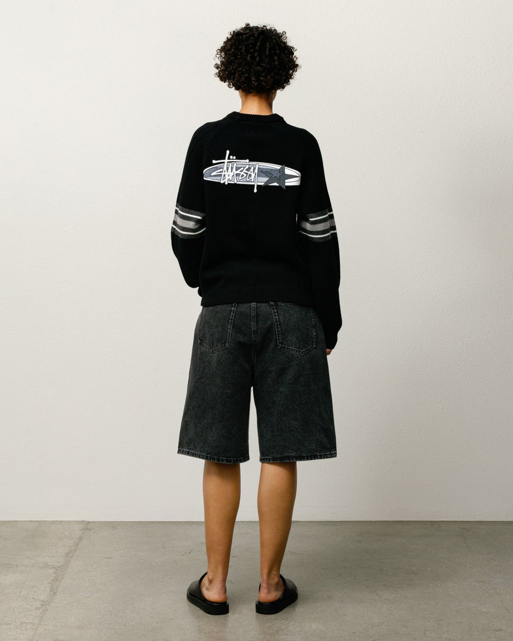 STRIPE RAGLAN CREW
