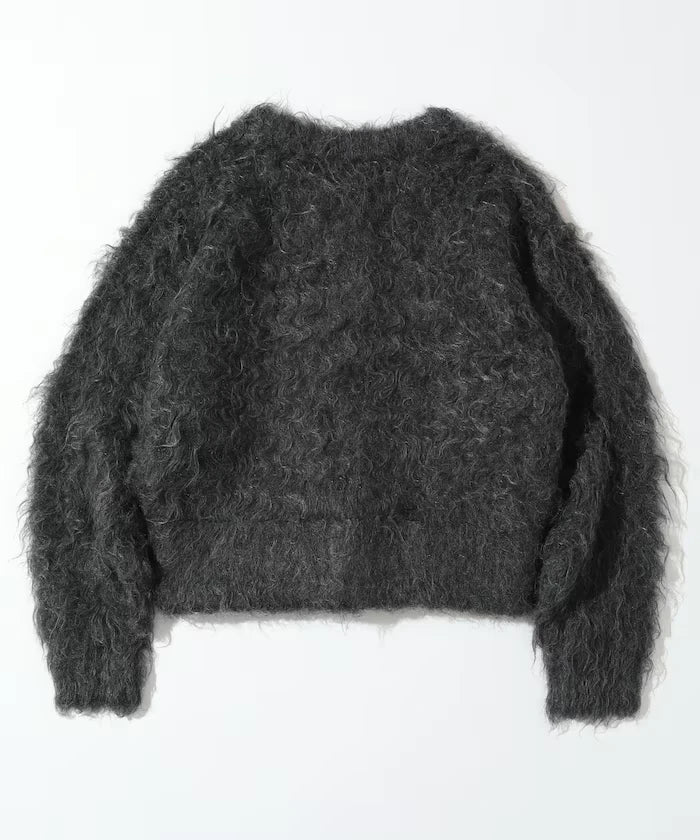 Variation Button Shaggy Knit Cardigan