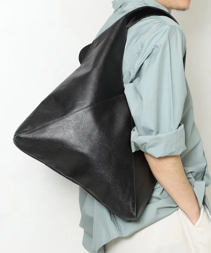 Triangle Leather Marche Bag