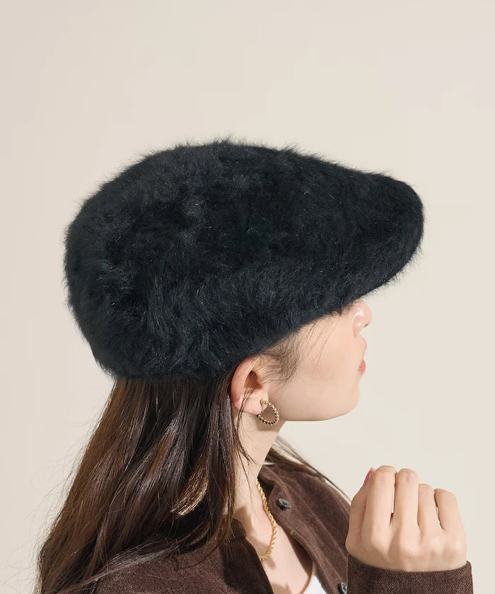 Fake Fur Newsboy Cap