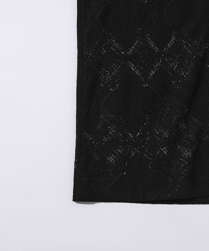[February 12 12:00 Release] Panel Lace Shirt Jacket / Compatible with Setup