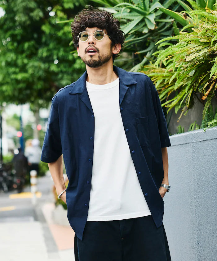 Open Collar Short Sleeve Shirt & Easy Shorts Travel Setup Fabric by SOLOTEX(R)