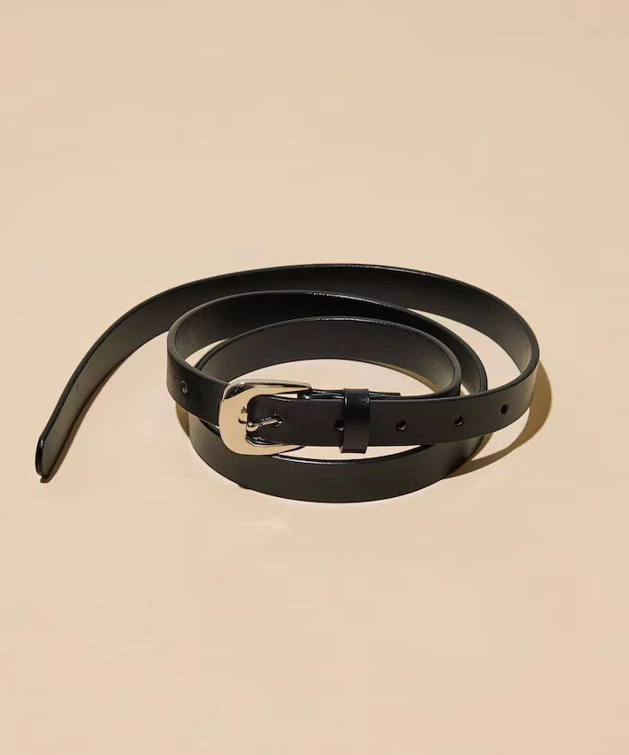 Cowhide Narrow Belt (Genuine Leather)