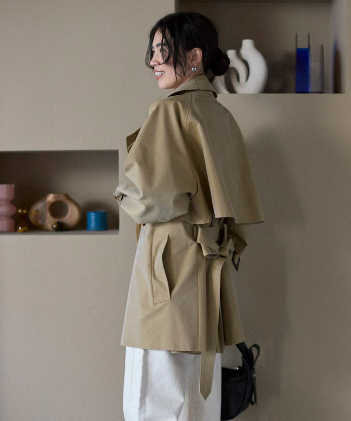 T/C Chambray Short Trench Coat