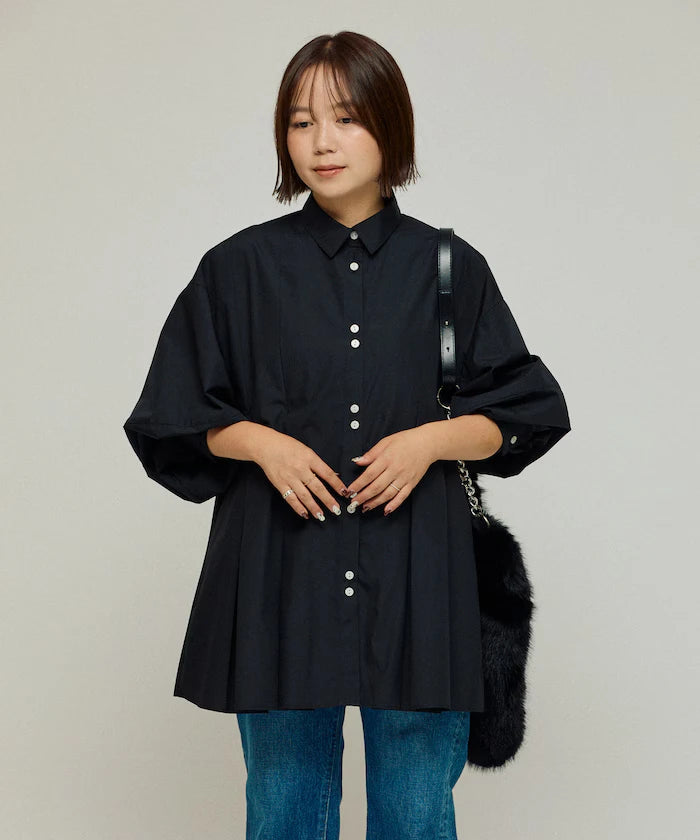 Box Stack Balloon Sleeve Long Sleeve Shirt