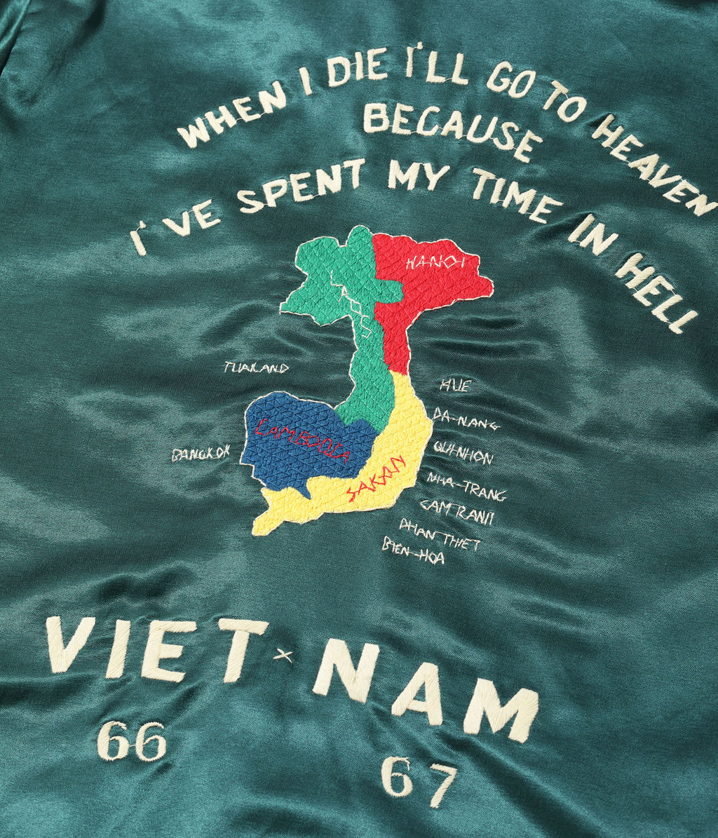 Mid 1960s Style Satin Vietnam Jacket “VIET-NAM MAP”