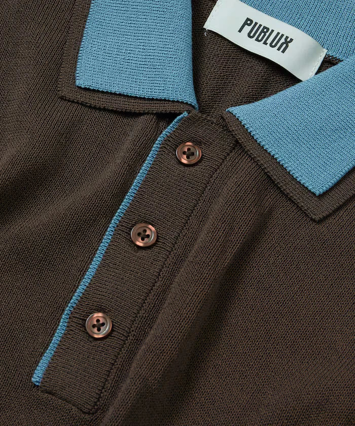 LOVE POP STUDIO Collar Layered Knit Polo Shirt Limited Edition