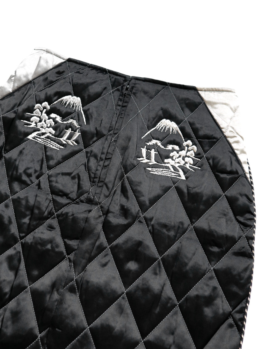 Rayon Satin Kilding Mini Skirt (JAPAN)