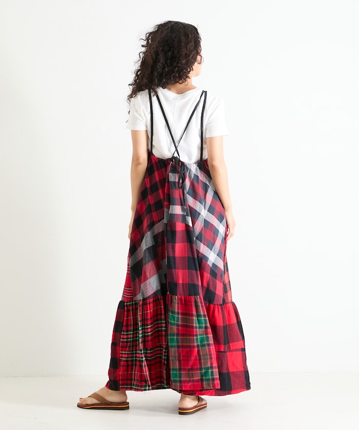 Vintage Remake Check Cami Dress