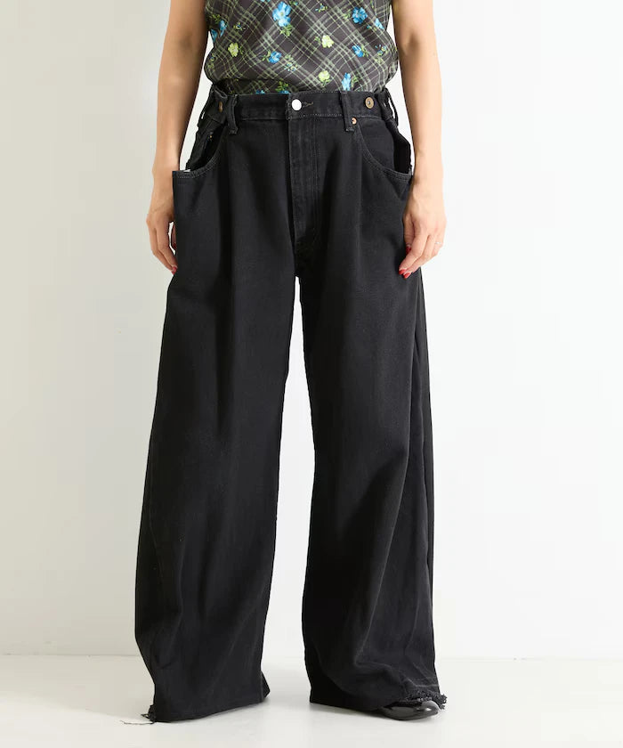 Vintage Remake Tuck Denim Pants