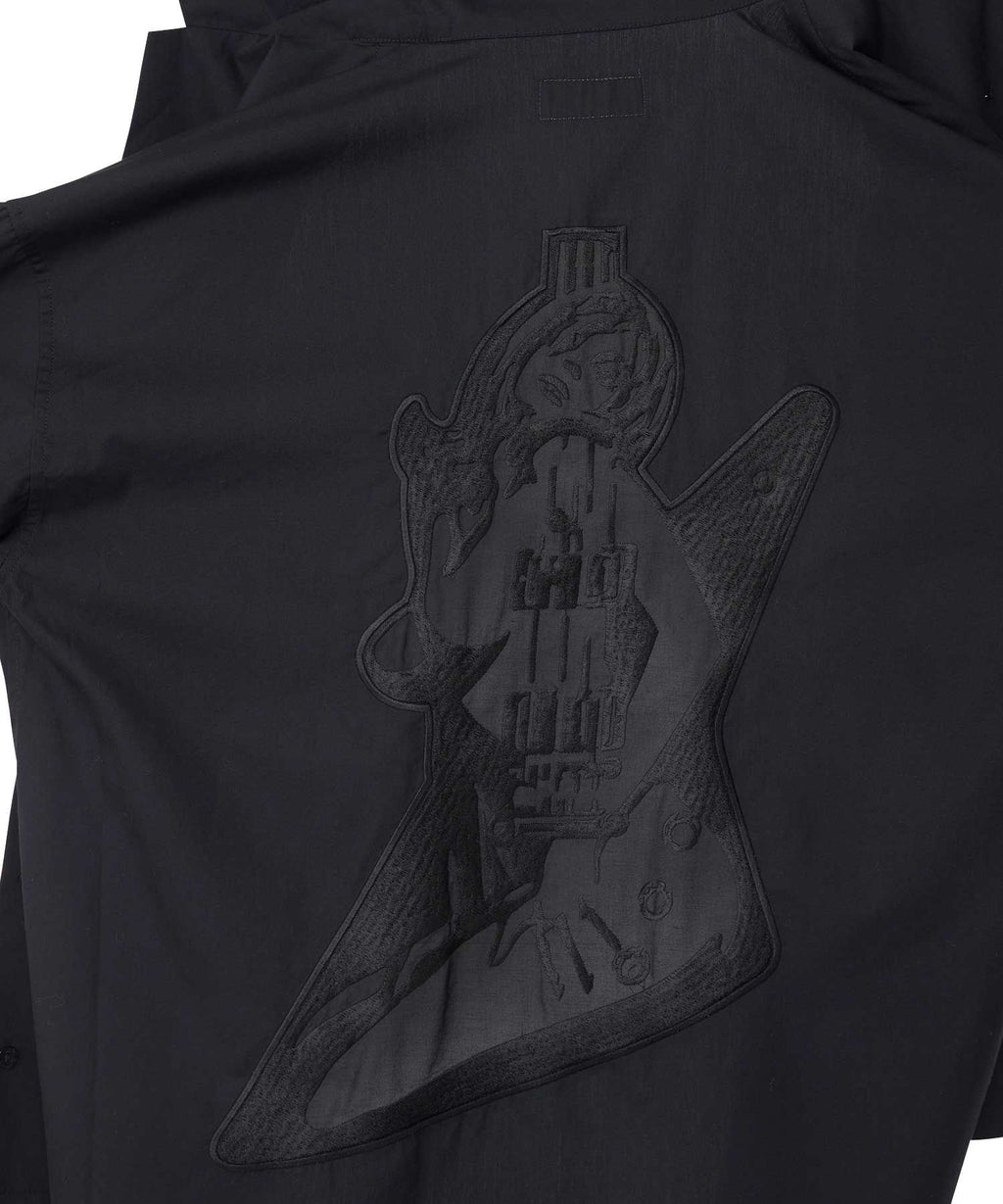 Guitar Girl Embroidered Oversized Shirt
