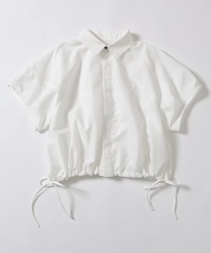 Switch Short Sleeve Hem Code Blouse
