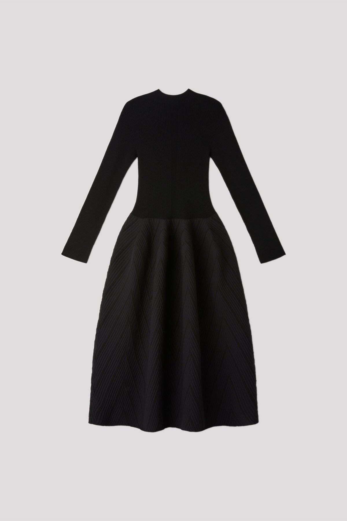 POTTERY HERRINGBONE LONG SLEEVE DRESS