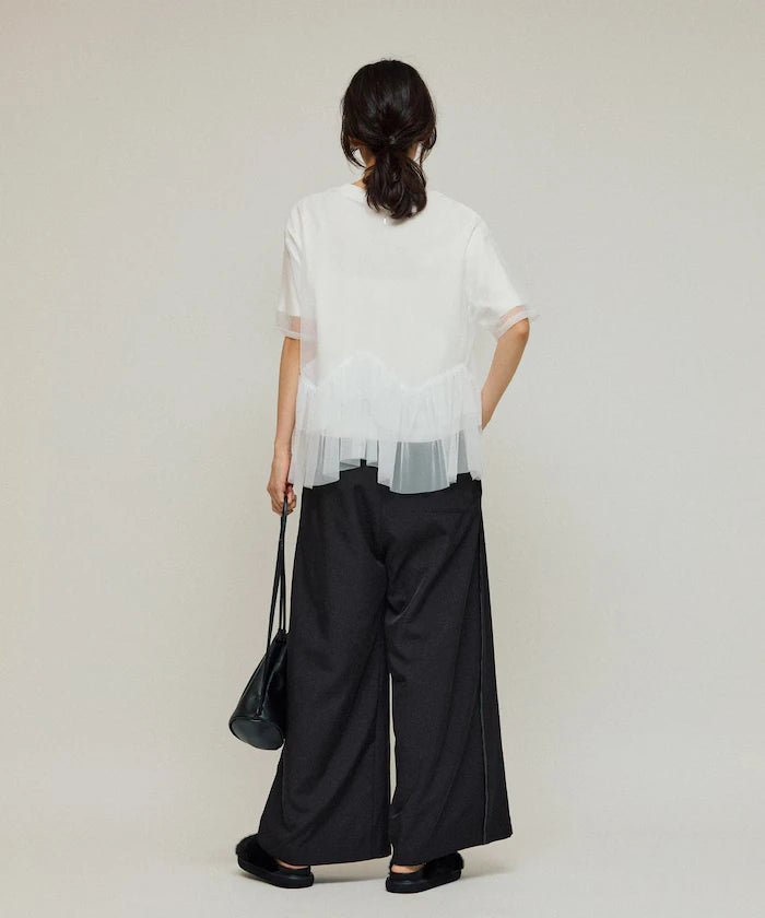 Front Tuck Wide Slack Pants / Loose Silhouette