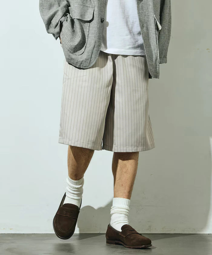 Stripe Easy Wide Shorts / Compatible with Setup