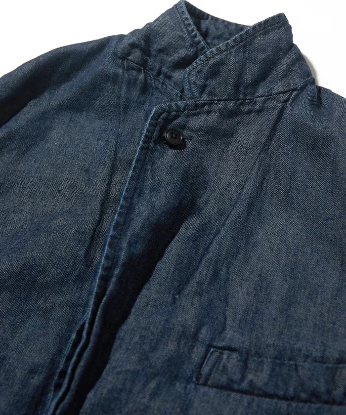 French Linen Denim Tailored Jacket