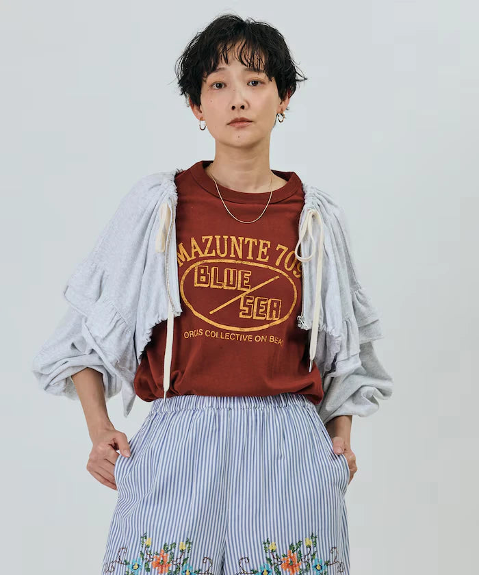 Vintage-Like Used Essence Print T-Shirt