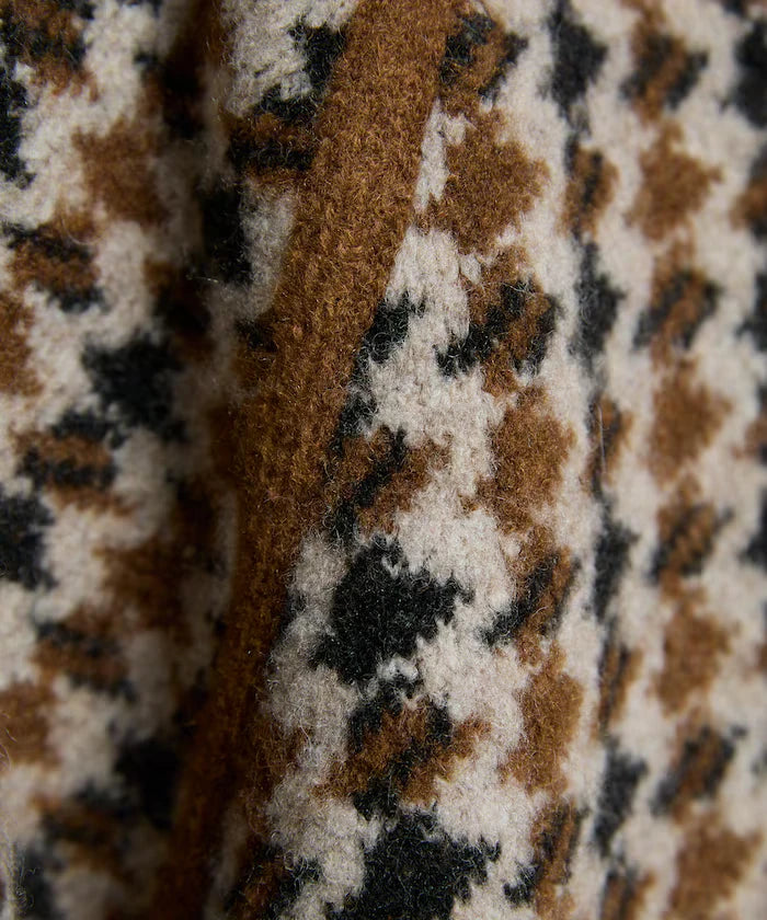 Wool Blend Gancube Check Knit Zip Blouson