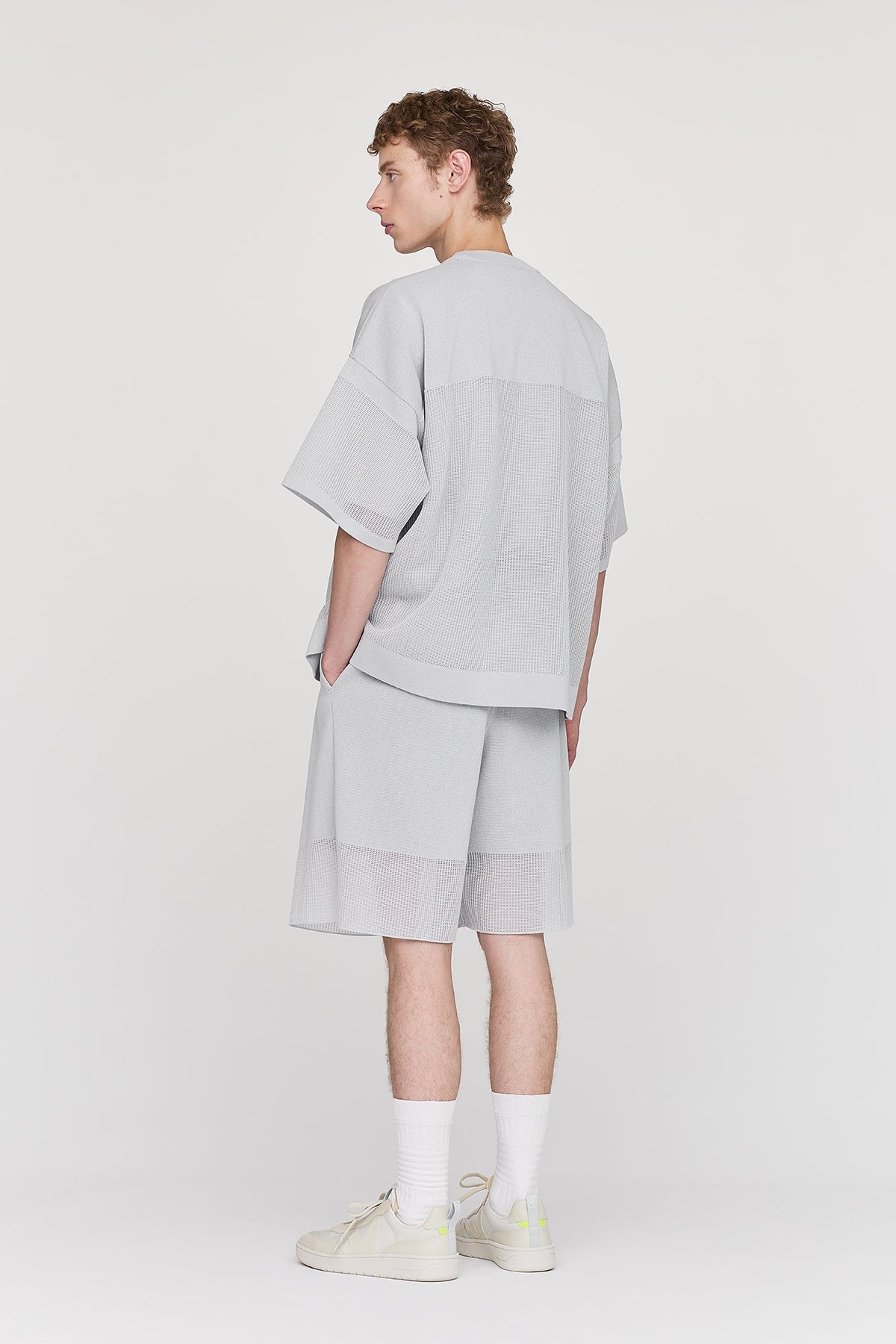 WAFFLE LUCENT SHORT SLEEVE TEE SHIRT