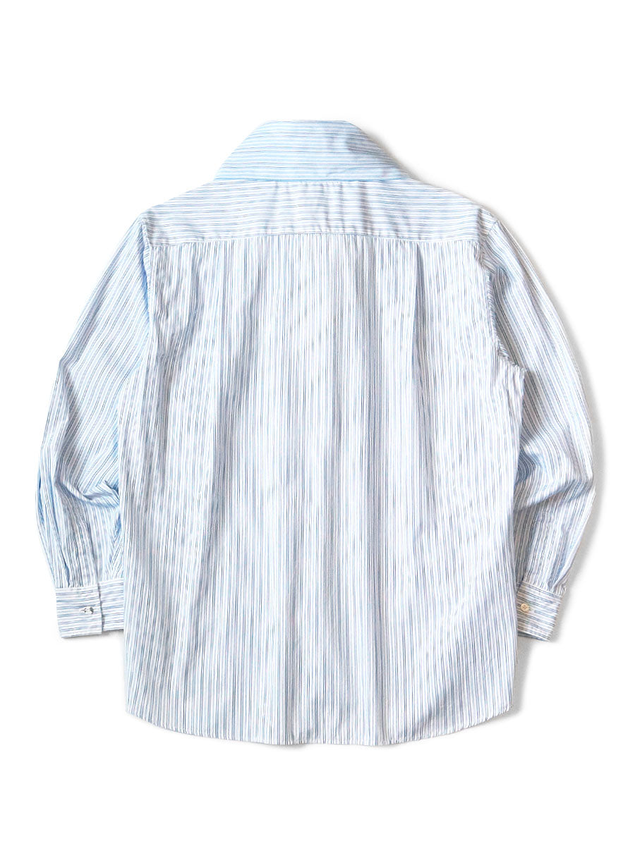 Cotton Stripe Bow Tie Pub Shirt
