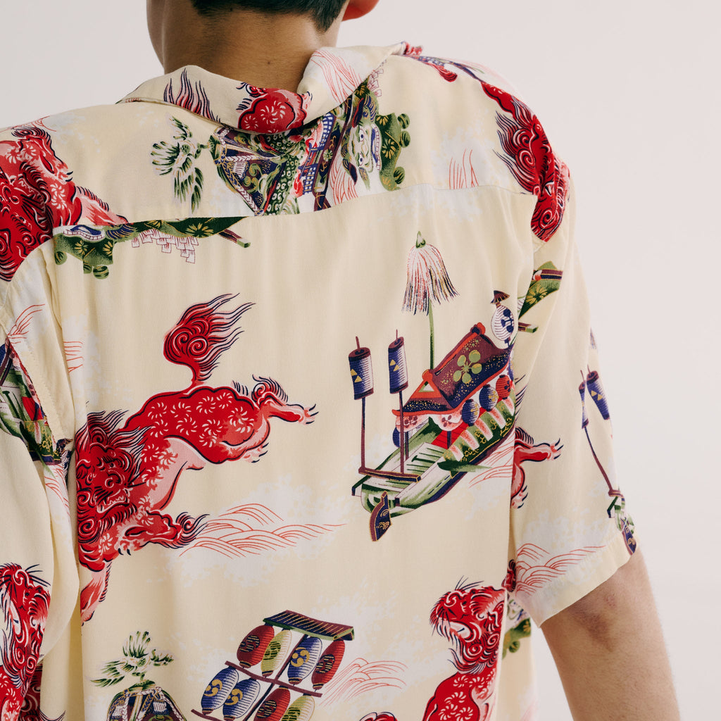 GL39346 / RAYON HAWAIIAN SHIRT “ORIENTAL FESTIVAL”