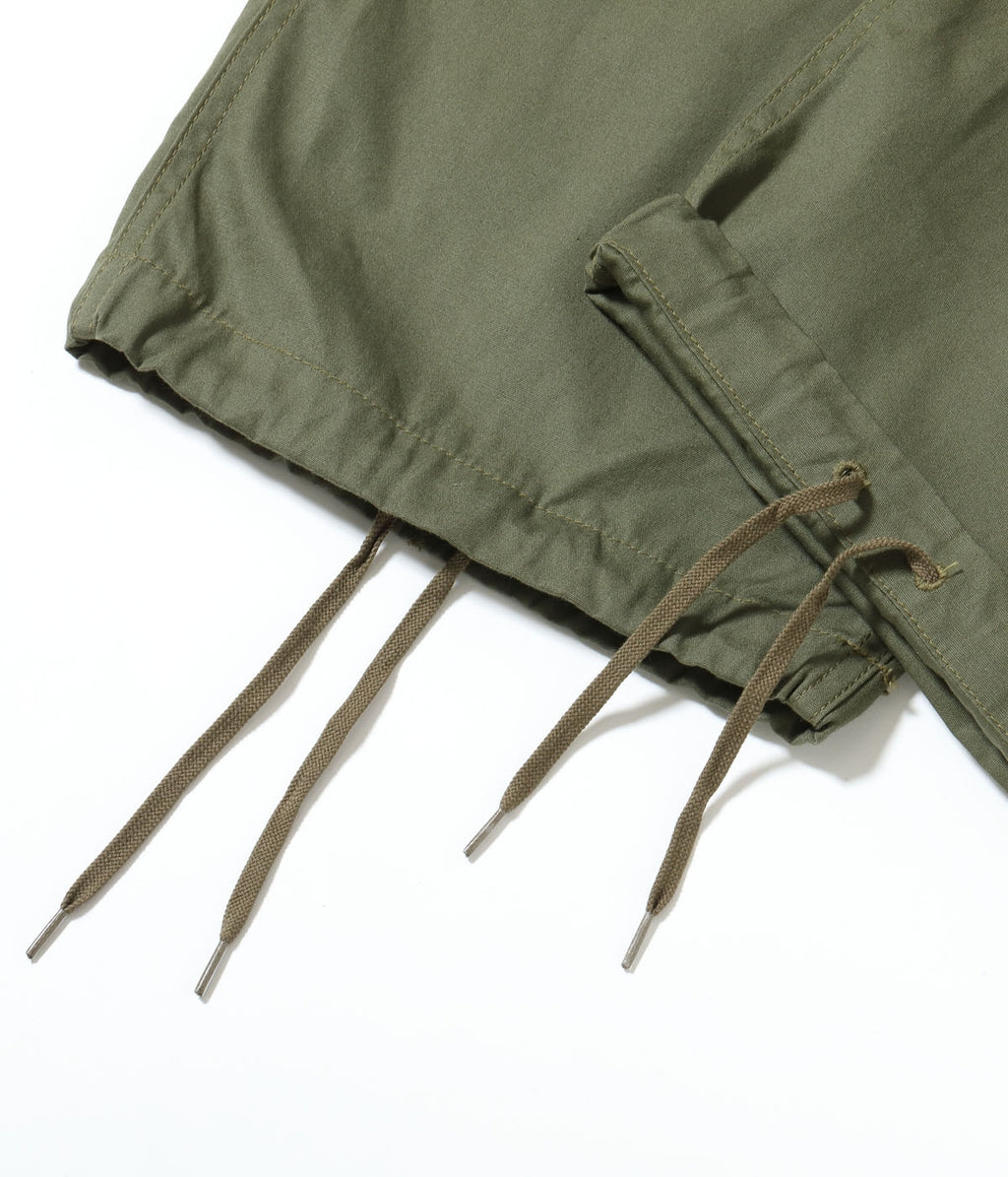 TROUSERS, MEN'S, COTTON WIND RESISTANT POPLIN, OLIVE GREEN, ARMY SHADE 107 SHORT LENGTH