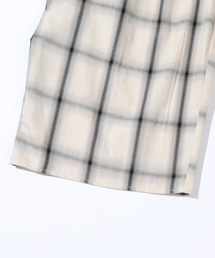 Ombre Check Easy Pants / Patch Pocket Wide Easy Pants