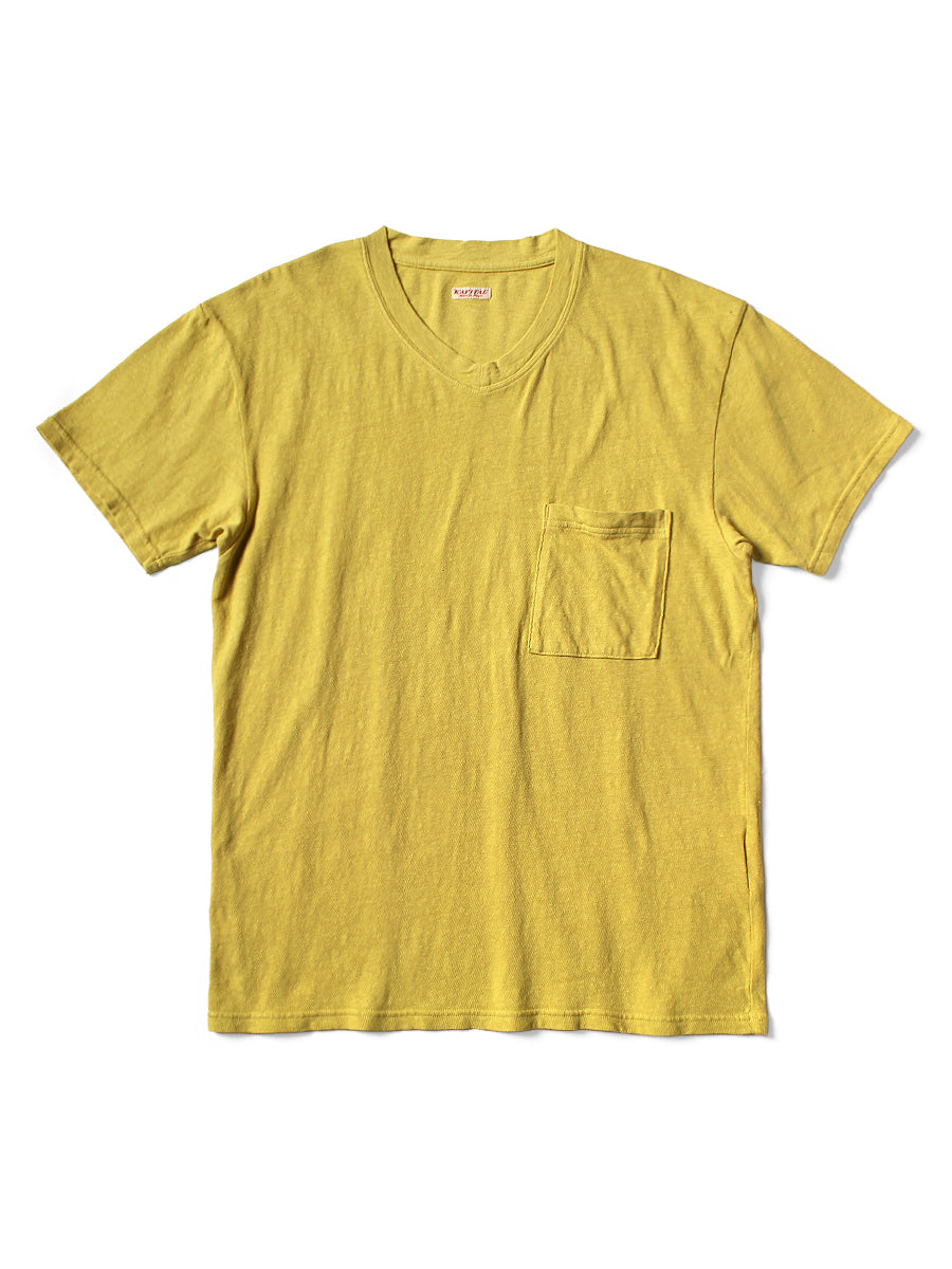 Gauze Jersey V-Neck Pocket T