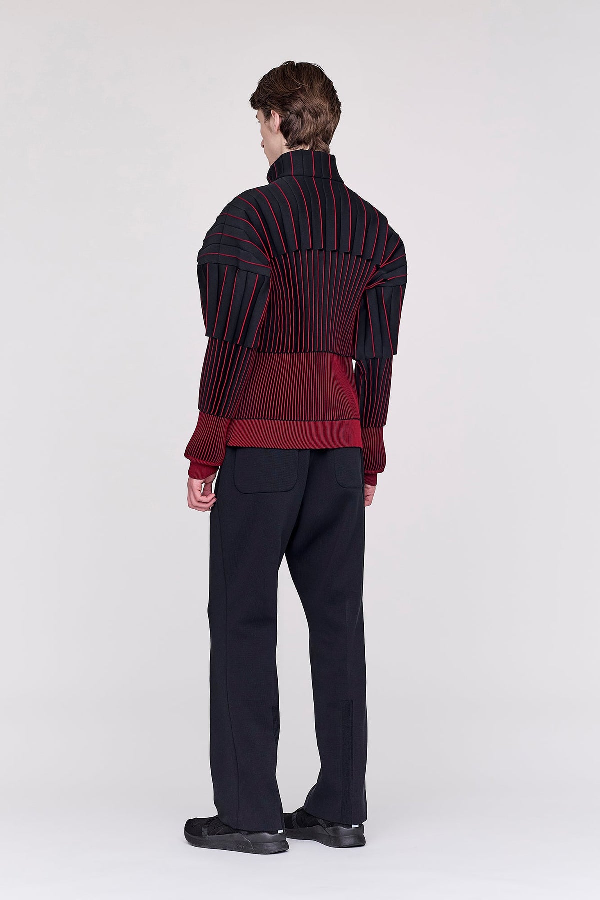 ACCORDION STAND-UP COLLAR BLOUSON