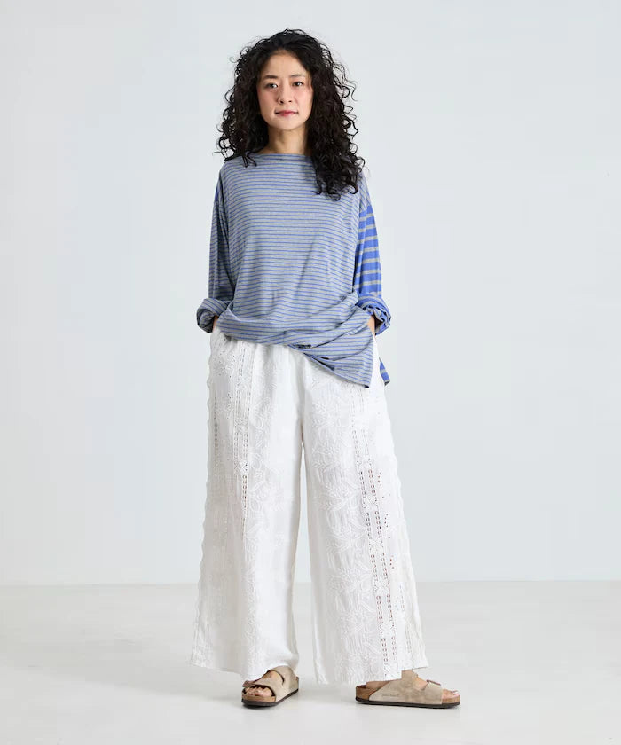 Cutwork Embroidered Easy Pants