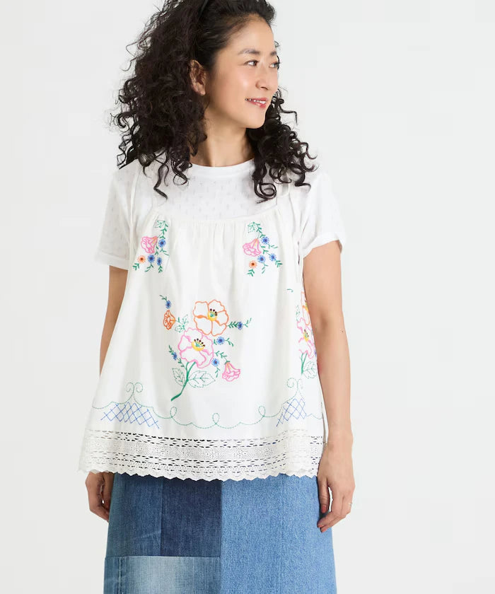 India Shoulder Ribbon Embroidered Remake Style Camisole
