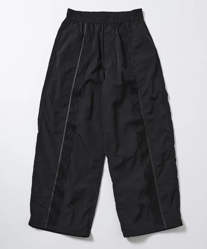 Nylon Lace Easy Wide Pants