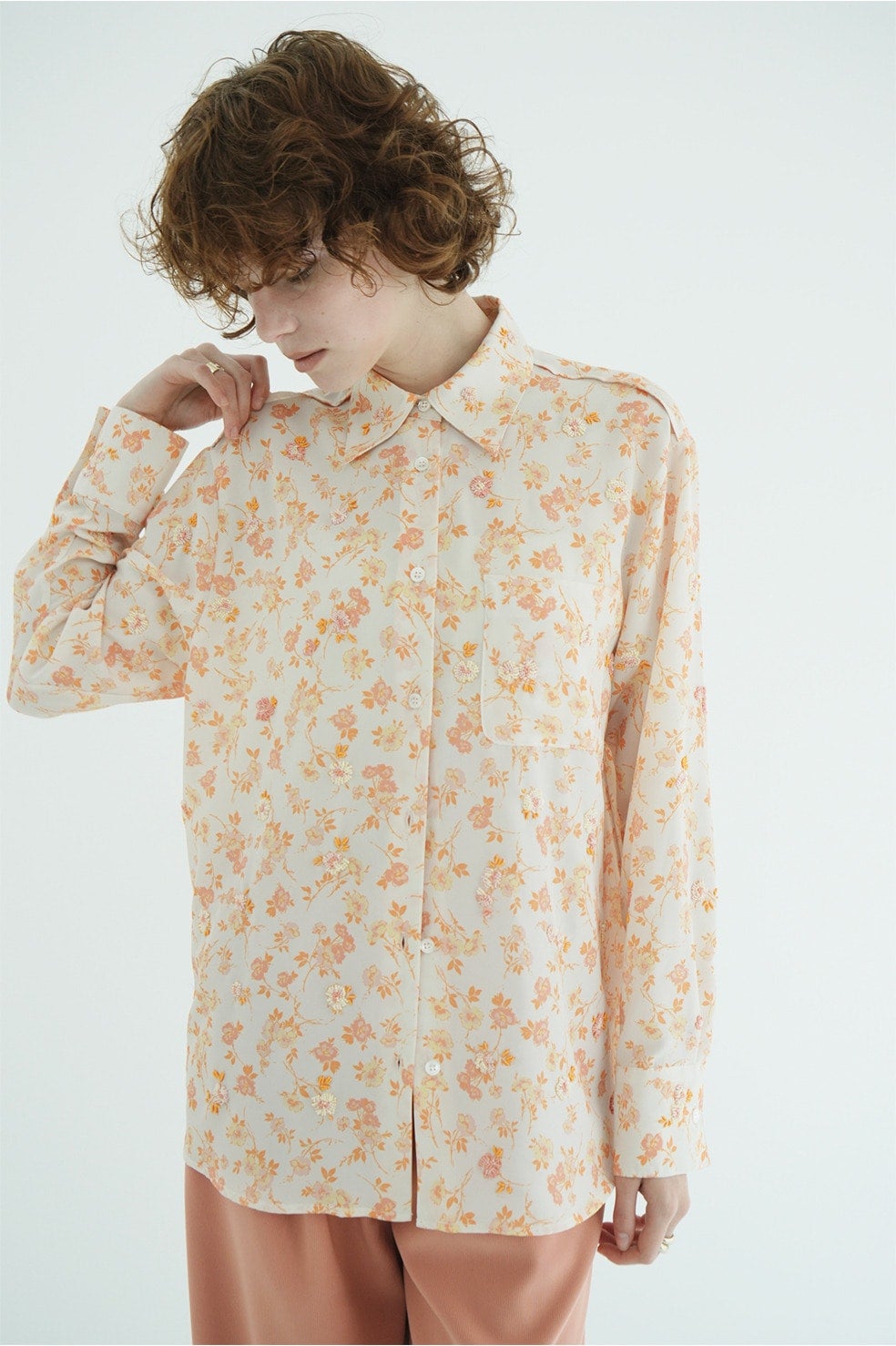 MABEL FLOWER HAND BEADS SHIRT
