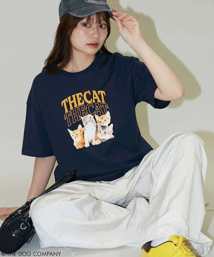 THE DOG / THE CAT Collegiate Style T-Shirt Limited Edition