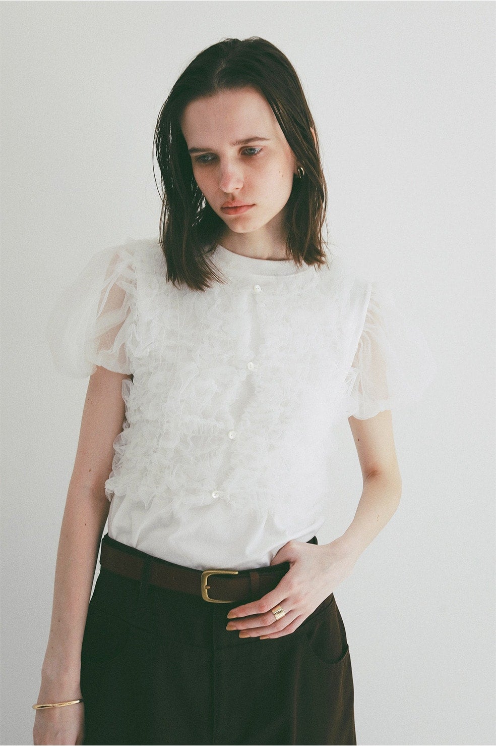TULLE VEST LAYERED TOPS