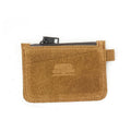 WATER PROOF SUEDE COIN CASE/CAMEL