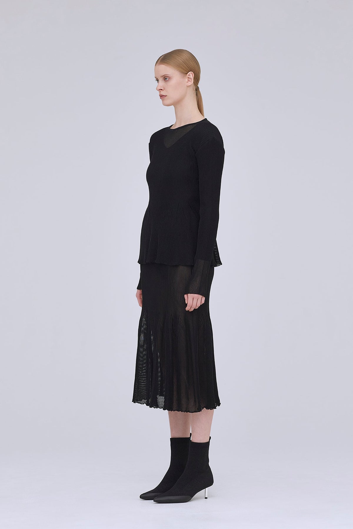 RIB LONG SLEEVE BODY SUIT