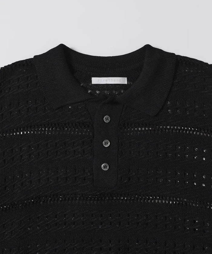 Big Silhouette Short Sleeve Knit Polo Shirt