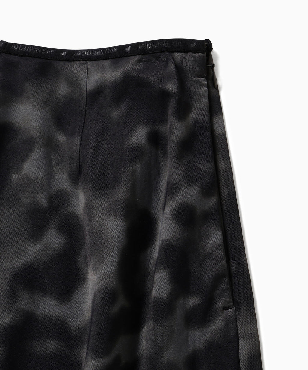 printed satin skirt (W)