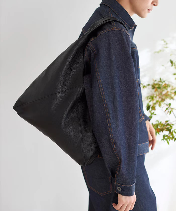 Triangle Leather Marche Bag
