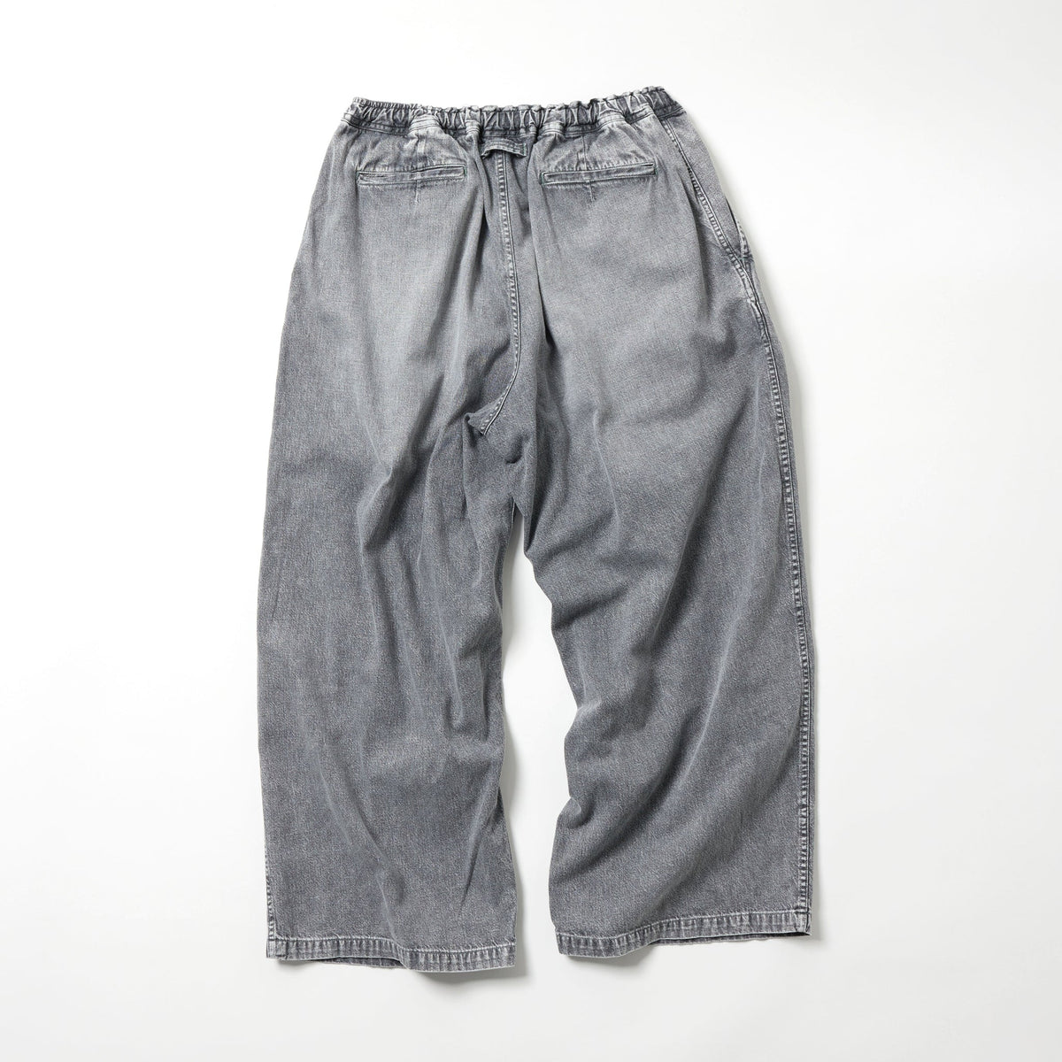 GL42624H / RECYCLED WASTE SUVIN COTTON YARN 10oz. JELT DENIM EASY WODE PANTS BLEACH WASHED