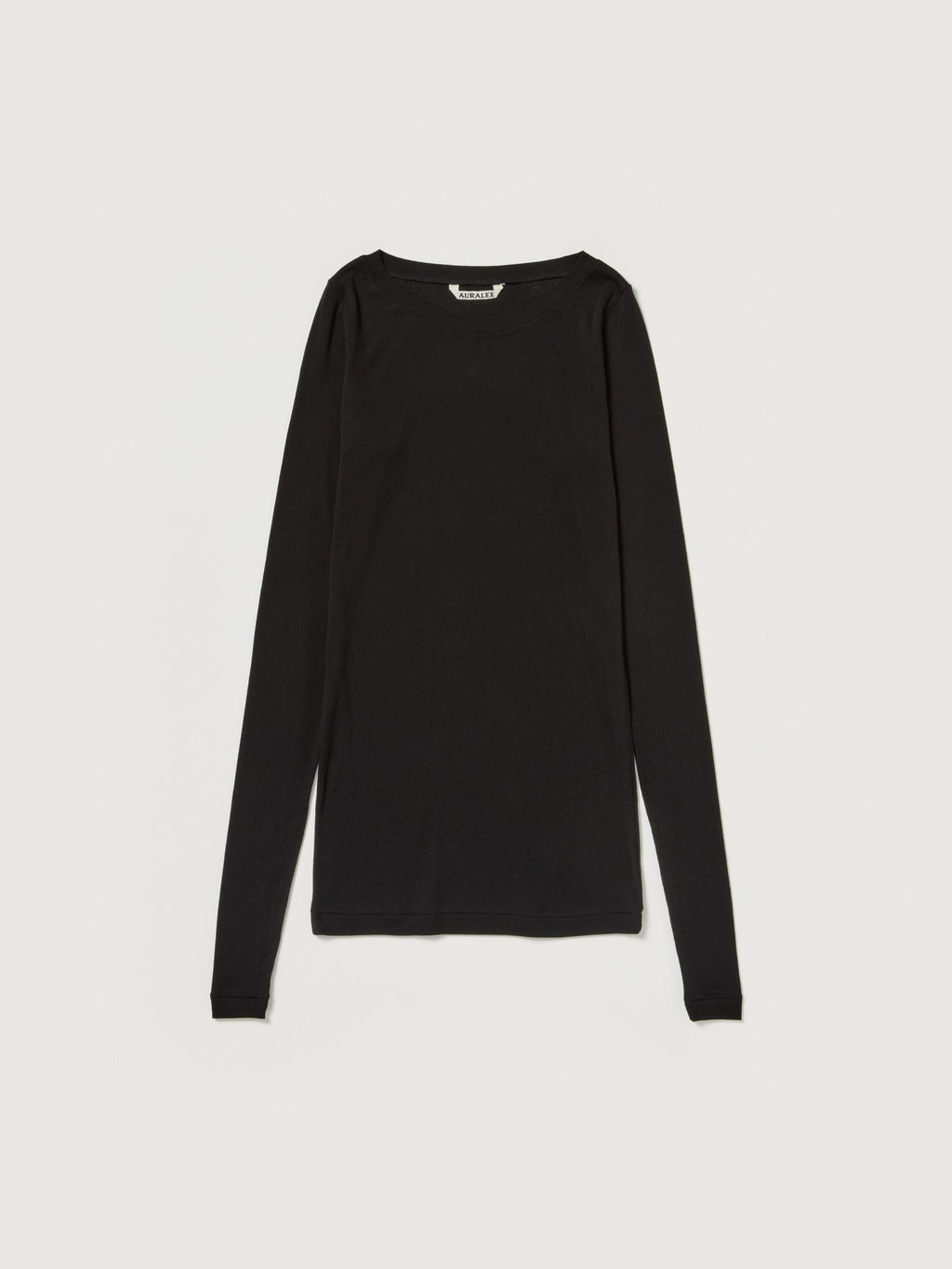 SUPER HIGH GAUGE SHEER RIB WIDE-NECK L/S TEE
